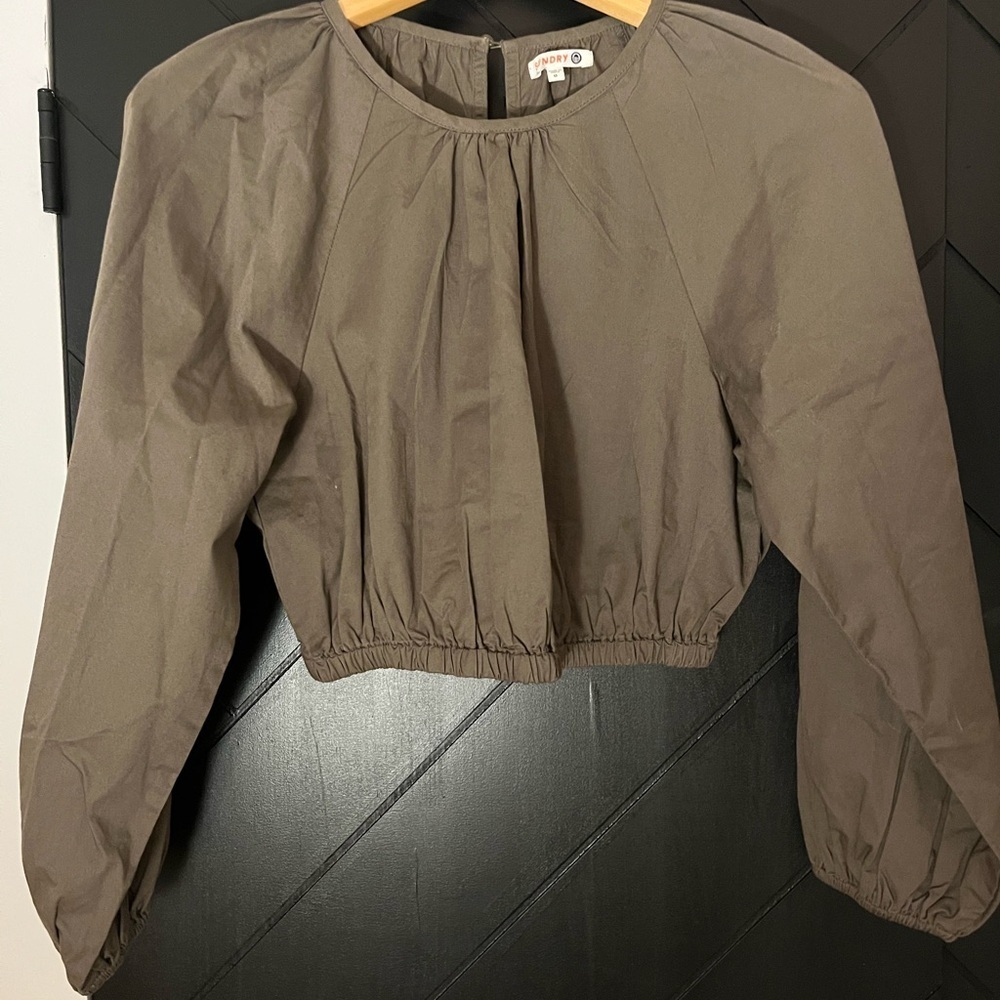 Sundry cropped cotton blouse womens size 0